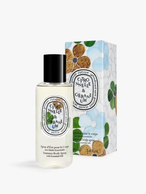 Diptyque Lemongrass & Geranium - Summer body spray with essential oils