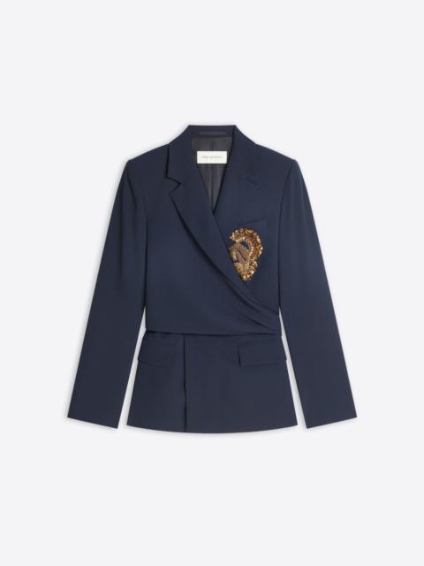 Dries Van Noten EMBROIDERED CREPE BLAZER