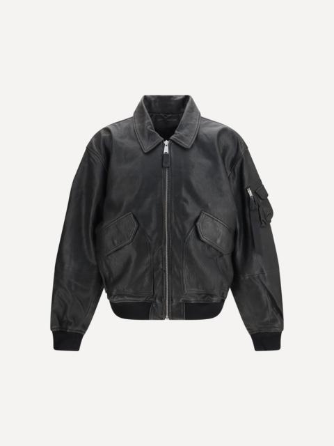 ALPHA INDUSTRIES CWU-36/P leather UV Bomber Jacket