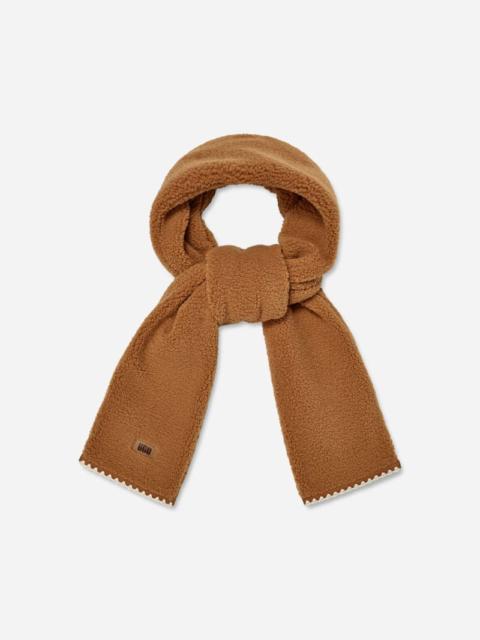 UGG ® Women's ®fluff Scalloped Scarf Fleece Scarves in Chestnut