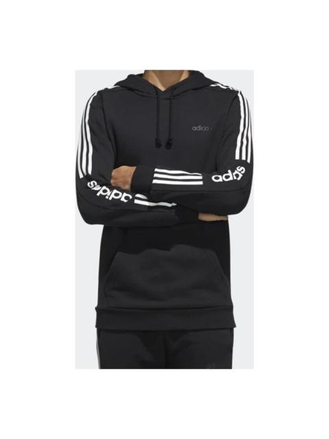 adidas neo M Ce 3S Hdy Side Stripe Knit Sports Pullover Black EI4673