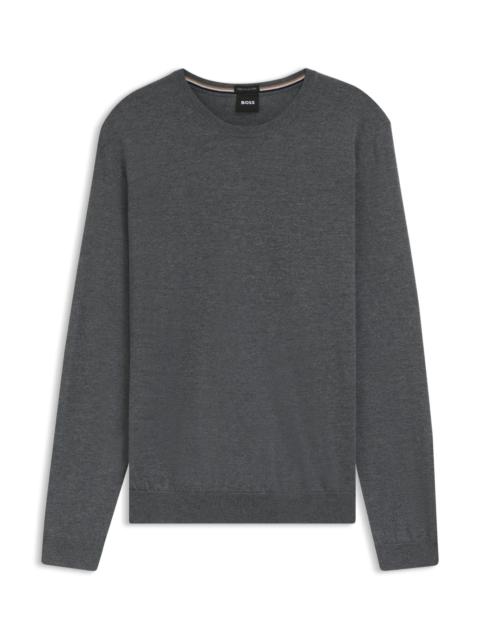 BOSS REGULAR-FIT SWEATER IN MERINO WOOL WITH CREW NECKLINE