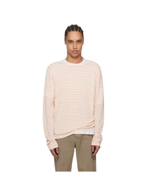 The Row Pink & White Lillard Sweater