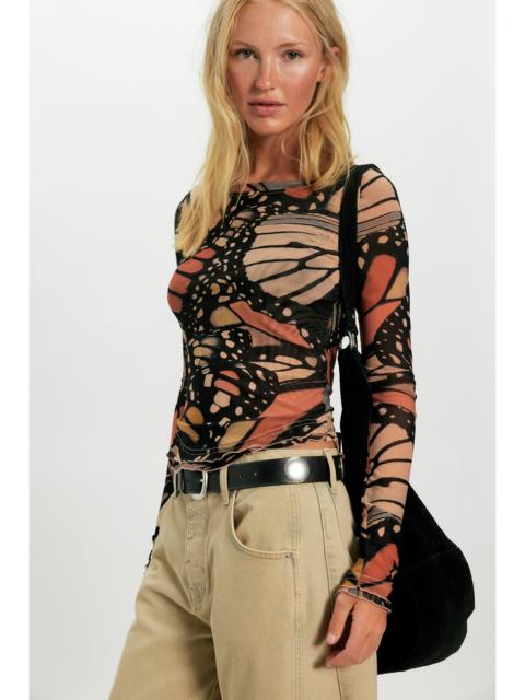 FREE PEOPLE Lilly Printed Long Sleeve Top