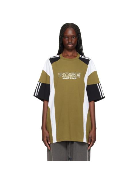 Martine Rose Green & White Oversized Panelled T-shirt