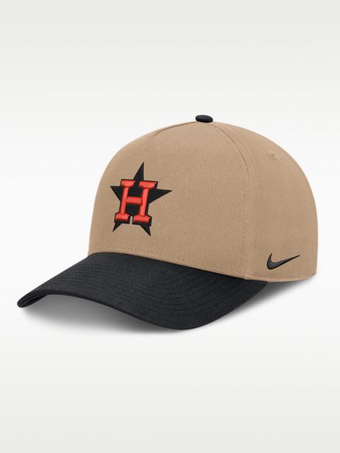 Nike Houston Astros Rise Men's Nike MLB A-Frame Trucker Adjustable Hat