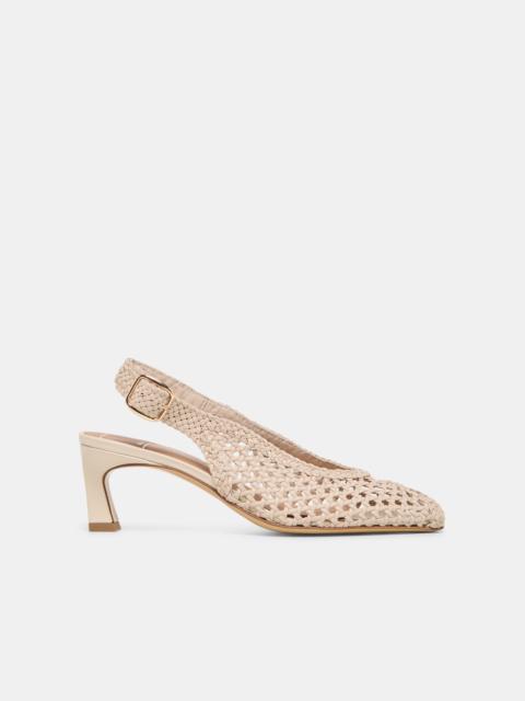 dolce vita REMLA HEELS BONE WOVEN LEATHER