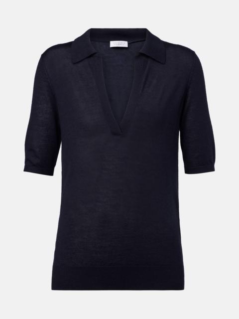 GABRIELA HEARST Frank cashmere and silk polo shirt