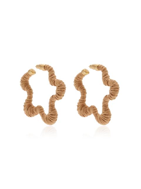 Cult Gaia Emiko Raffia Earrings neutral