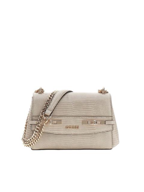 GUESS USA Melinda lizard-effect chain satchel bag