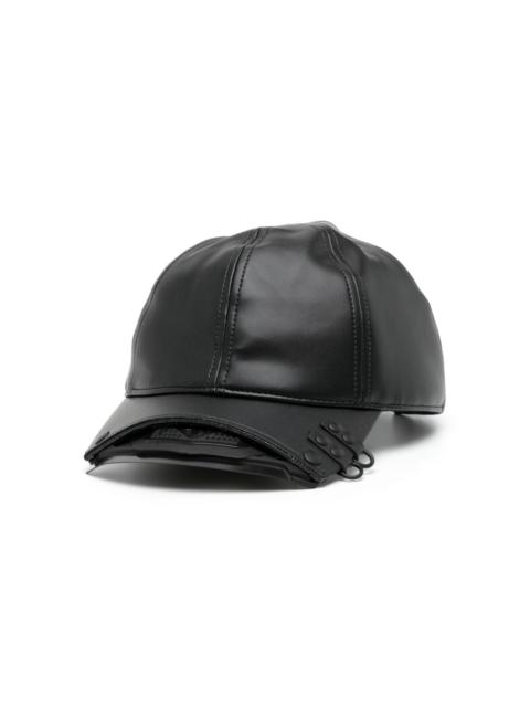 Innerraum faux-leather baseball cap
