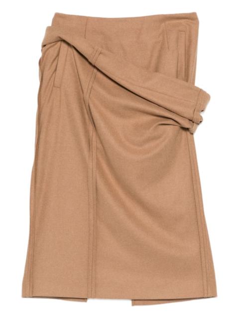 The Garment draped layered midi skirt