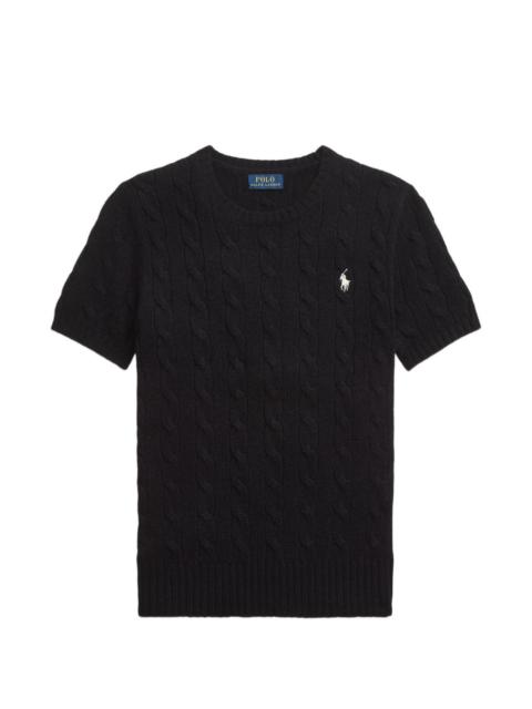 Polo Ralph Lauren cable-knit logo T-shirt