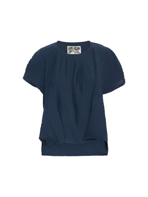 HENRIK VIBSKOV THUMB PLISSE BLOUSE - DRESS BLUES