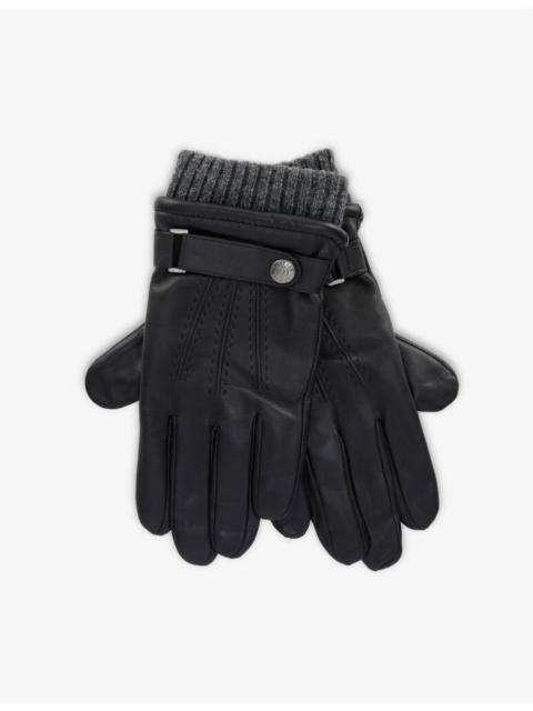 DENTS Touch leather and wool-blend touchscreen gloves
