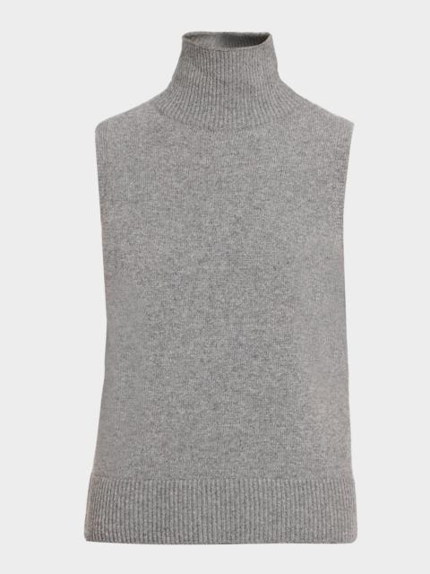 BRANDON MAXWELL Bruno Turtleneck Sleeveless Sweater