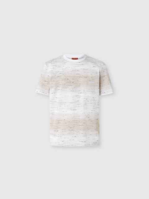 Missoni Crew-neck cotton T-shirt with jacquard Greek motif
