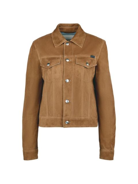 Tod's trucker jacket in Pashmy suede