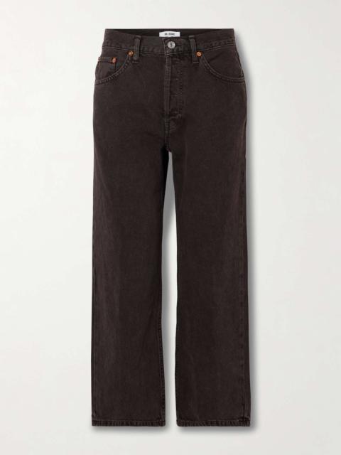 RE/DONE Loose Crop high-rise straight-leg jeans