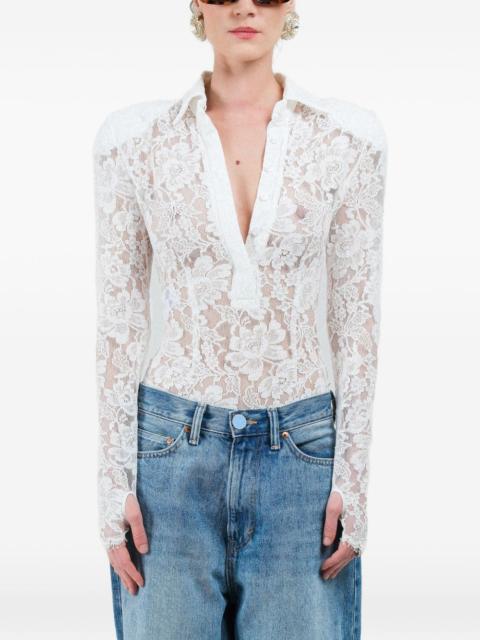ROWEN ROSE lace long-sleeve top