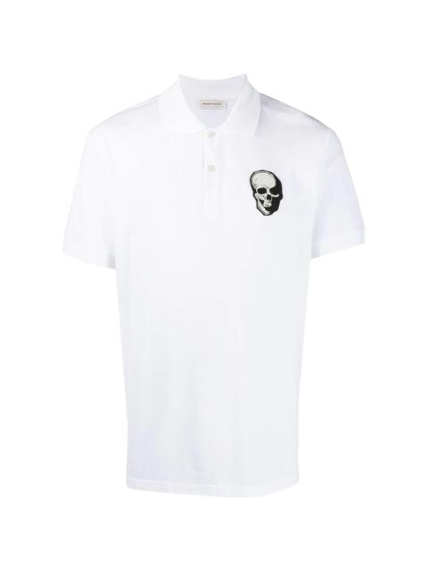 Alexander McQueen skull 패치 폴로 셔츠