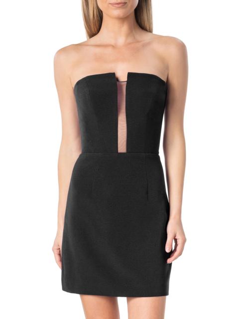 Dress The Population Women's Chloe Mesh Insert Body-Con Minidress - Black