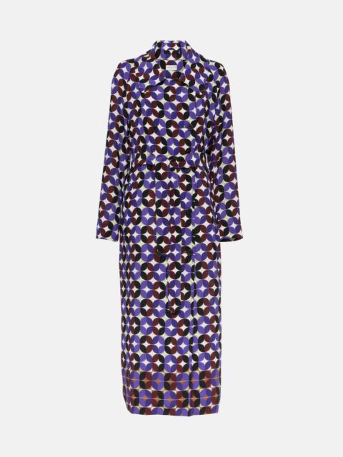 Dries Van Noten Printed double-breasted coat