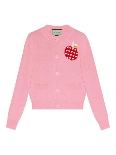 (WMNS) Gucci Les Pommes Cardigan 'Pink 664354-XKBYU-5943