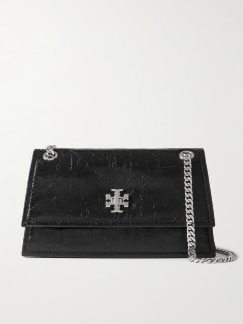 TORY BURCH Kira Turnlock Mini Crinkled-leather Shoulder Bag
