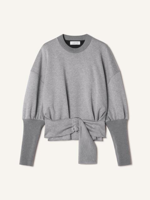 Lanvin BELTED SWEATSHIRT IN DOUBLE-FACED JERSEY