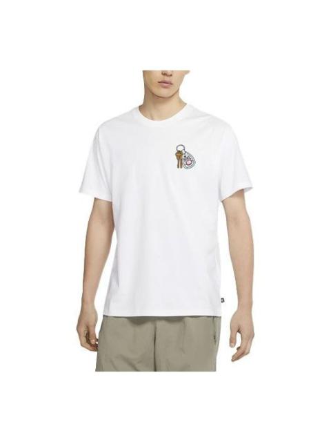 Nike Nike SB Skateboard Round Neck Pullover Short Sleeve White DD1307-100