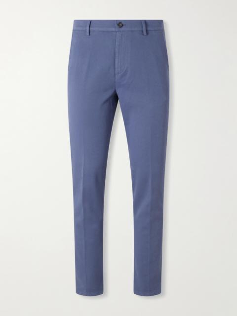 Canali Straight-Leg Stretch-Cotton Gabardine Trousers