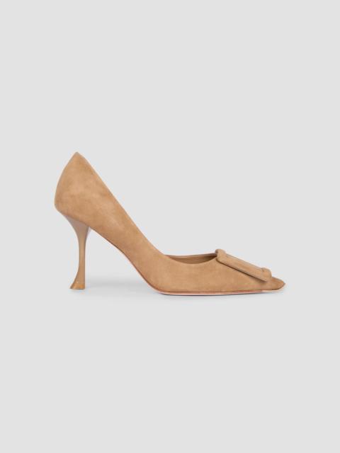Roger Vivier Women's Viv Ville 85MM Suede D'Orsay Pumps - Tabacco Chiaro