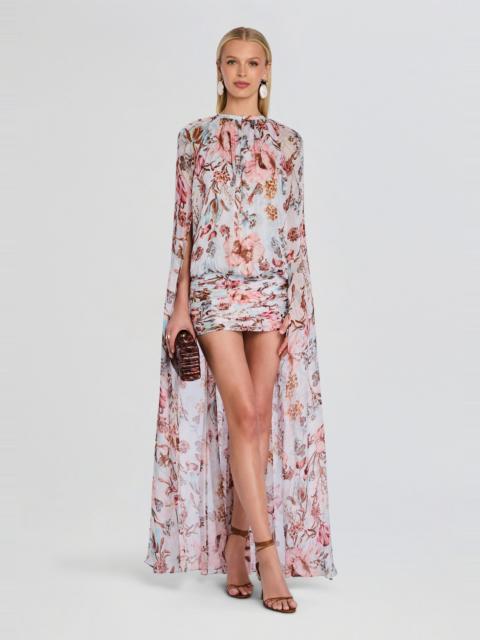 RETROFÊTE EZRA RUCHED CAPE MINI DRESS