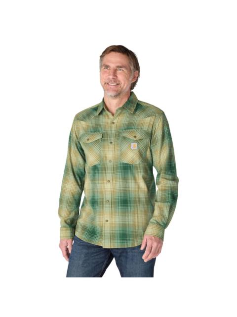 Carhartt Montana Rugged Flex™ Relaxed Fit Lightweight Long-Sleeve Snap-Front Plaid Shirt