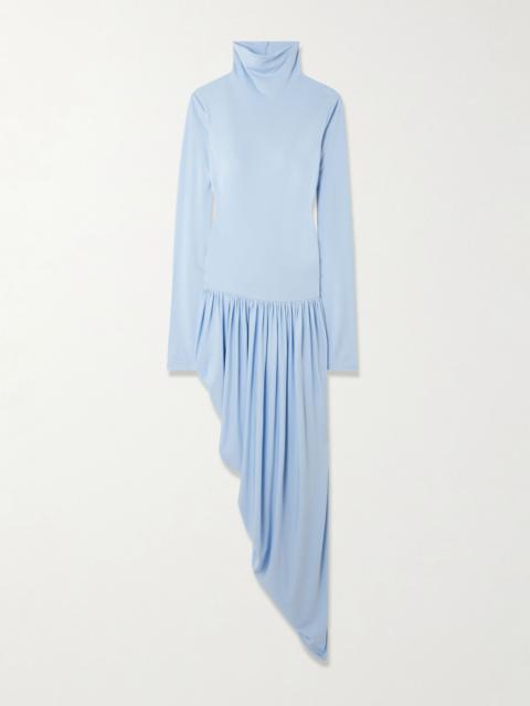ESSE Studios Solina draped jersey mock-neck maxi dress Light blue