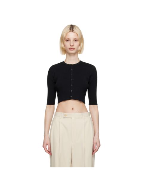 AURALEE Black Rib Cardigan