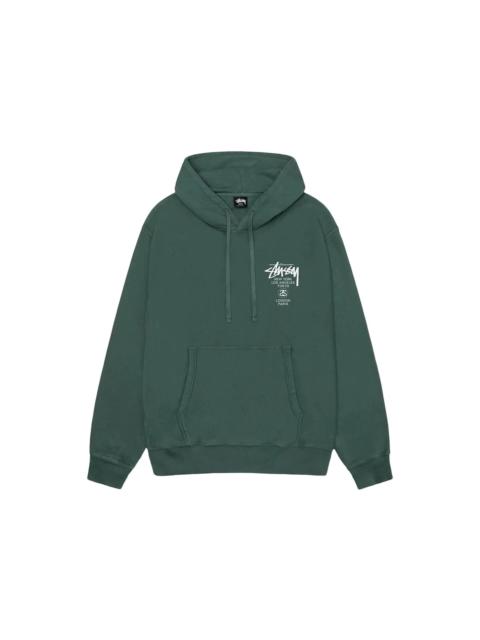 Stüssy Stussy World Tour Pigment Dyed Hoodie Forest