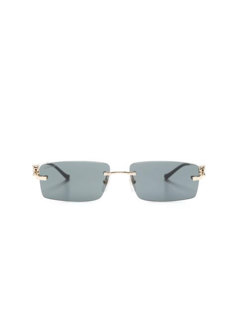 Panther rectangle-frame sunglasses