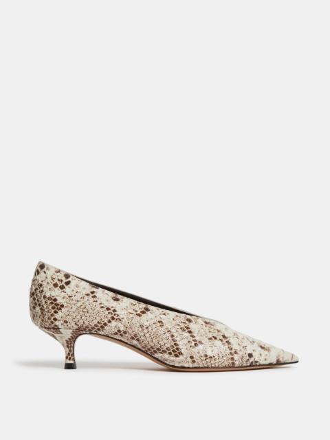 LE MONDE BÉRYL Babouche Kitten / Roccia Leather Snake Effect