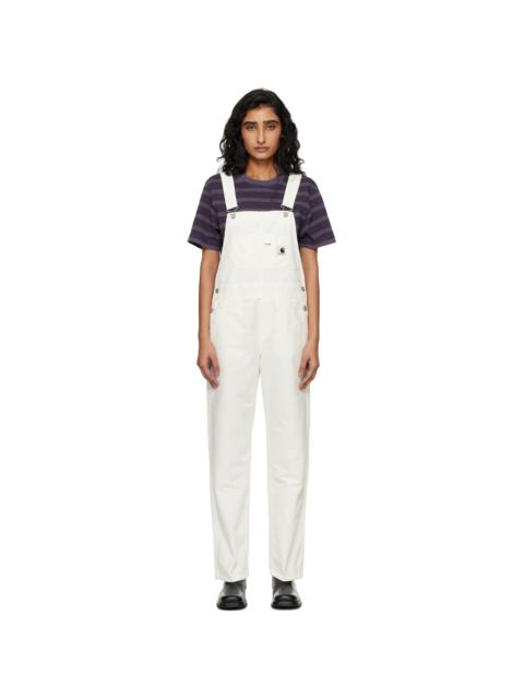 Carhartt White Bib Straight Overalls