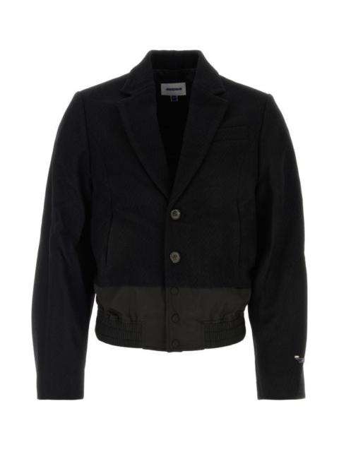 Black wool blend jacket