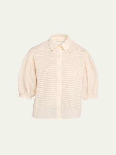 ULLA JOHNSON Cordelia Puff-Sleeve Blouse