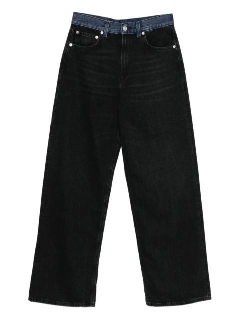 6397 contrast-waistband jeans