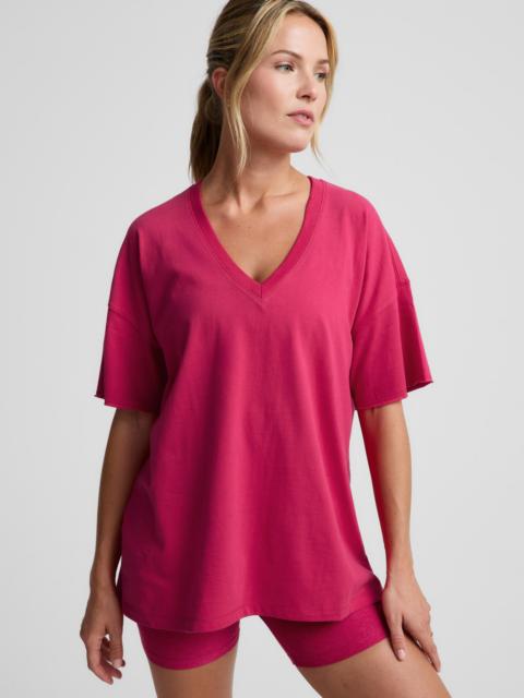 BEYOND YOGA SoftKnit Better Than Ever Oversized V-Neck Cotton Tee
