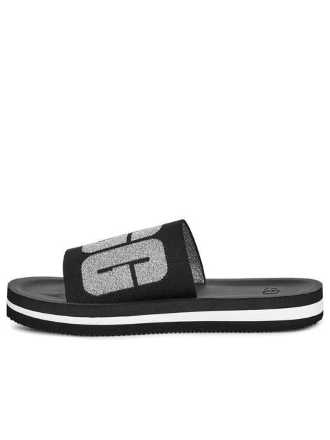 UGG (WMNS) UGG Zuma Metallic Graphic Black Slippers 1101558-BLK