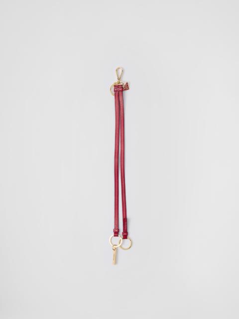 Prada Leather bag charm and keychain