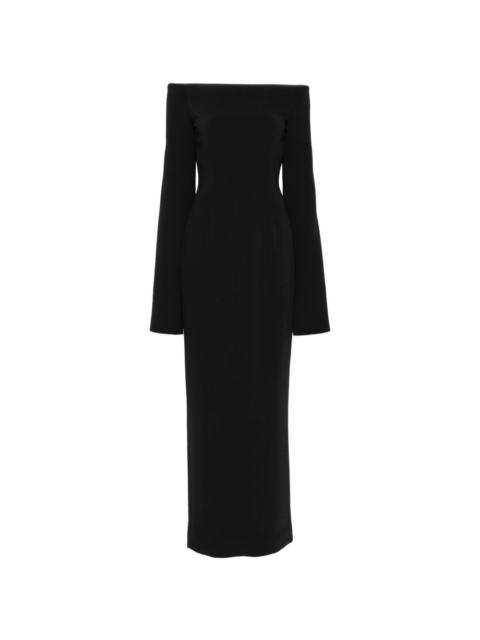 SOLACE LONDON Marcella off-shoulder bell-sleeve maxi dress