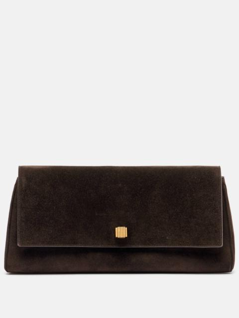 KHAITE Audrey suede clutch