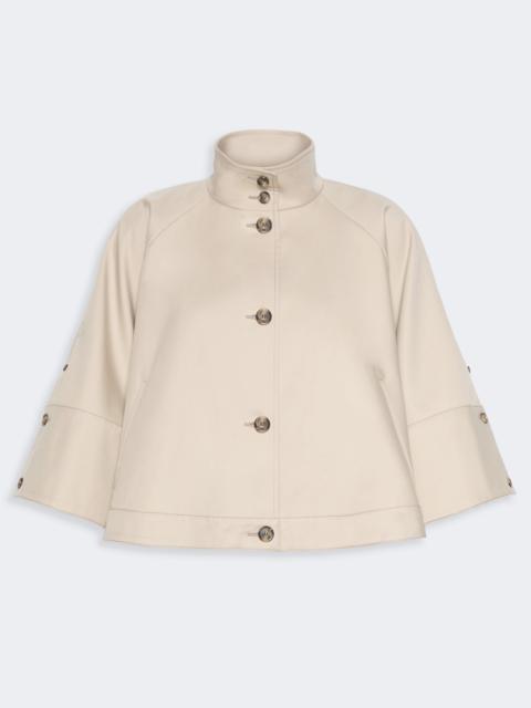 Max Mara FULCRO Water-repellent loose-fit gabardine cape - STONE